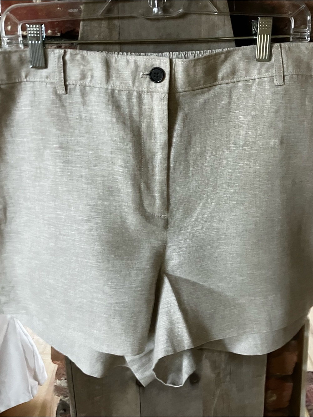 J. Crew Light Beige Linen-Blend Dressy Shorts